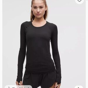 Lululemon Athletica black long sleeve swiftly tech